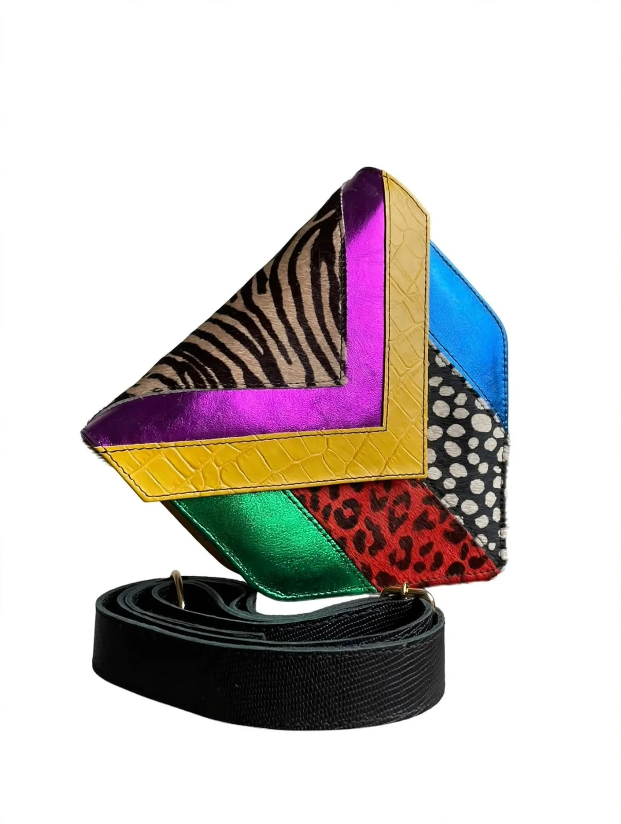 Bolsa Multicolorida em Couro Collab RE.USE + Gabi Fonseca | Peça Única