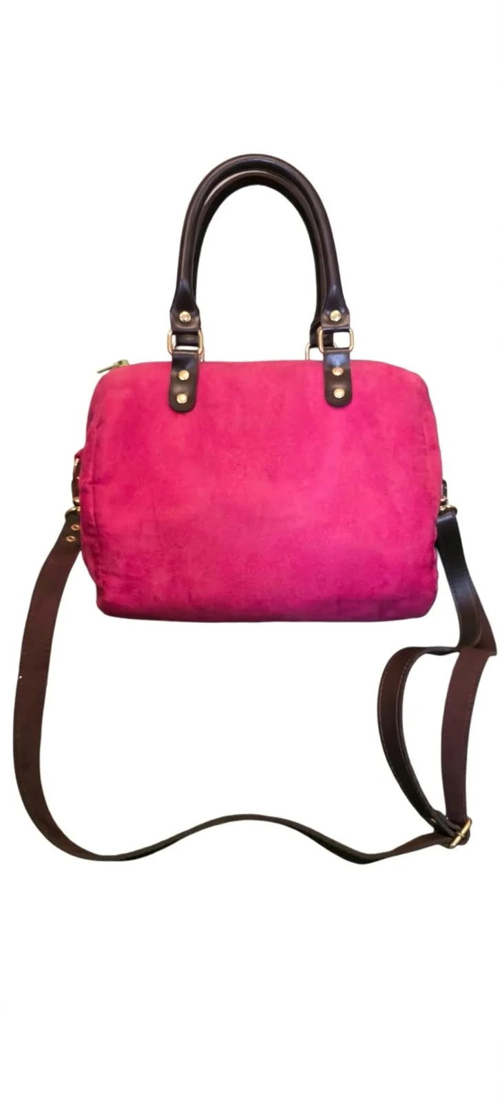 Bolsa Artesanal Rosa em Tecido By Rafa Rafa Inspirada na Speedy
